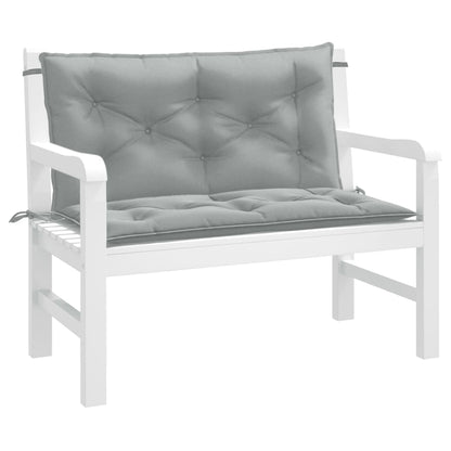 Cuscini Panca Giardino 2pz Grigio Chiaro Mélange 100x50x7 cm | homemem39