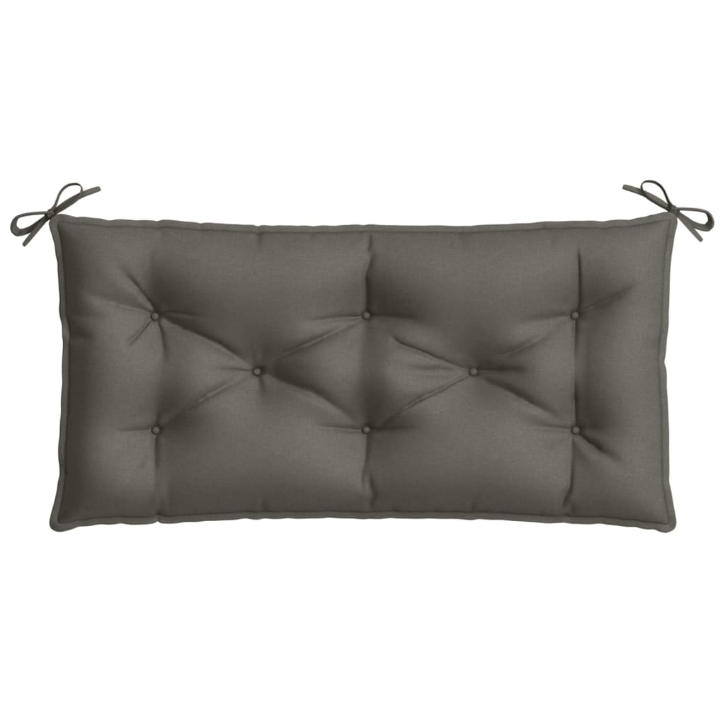 Cuscini Panca Giardino 2pz Grigio Scuro Mélange 100x50x7 cm