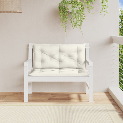 Cuscini Panca Giardino 2pz Crema Mélange 100x50x7cm Tessuto | homemem39