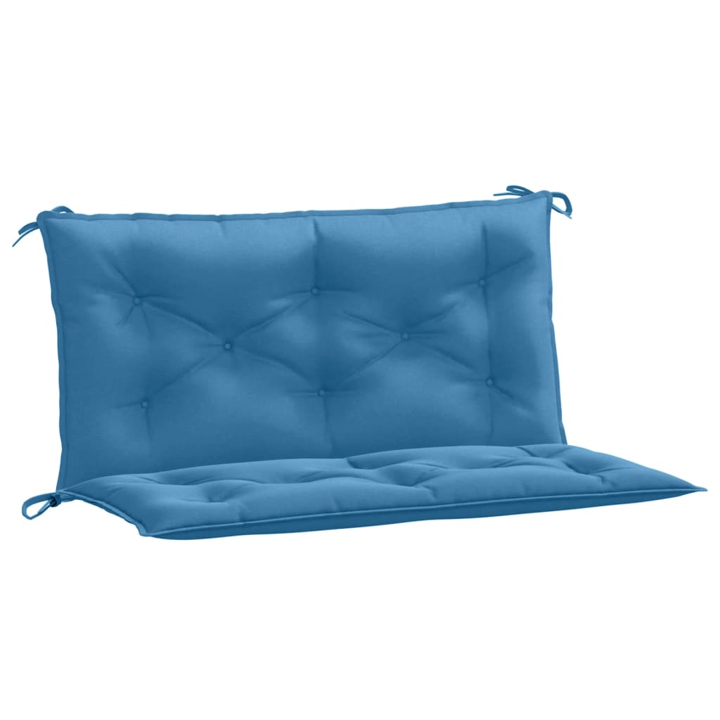 Cuscini Panca Giardino 2pz Blu Mélange 100x50x7cm Tessuto | homemem39