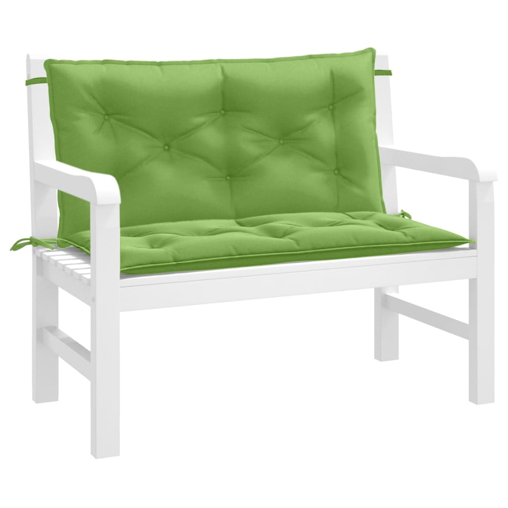 Cuscini Panca Giardino 2pz Verde Mélange 100x50x7cm Tessuto | homemem39