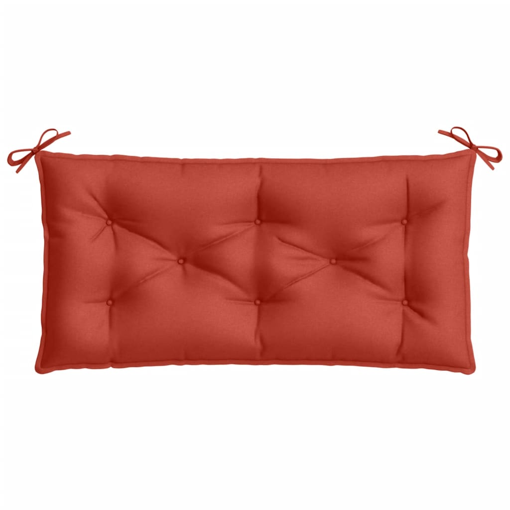 Cuscini Panca Giardino 2pz Rosso Mélange 100x50x7cm Tessuto | homemem39