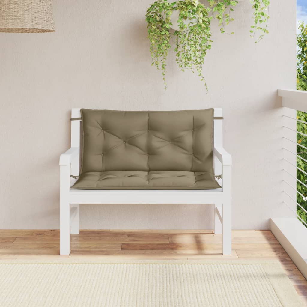 Cuscini Panca Giardino 2pz Tortora Mélange 100x50x7cm Tessuto | homemem39