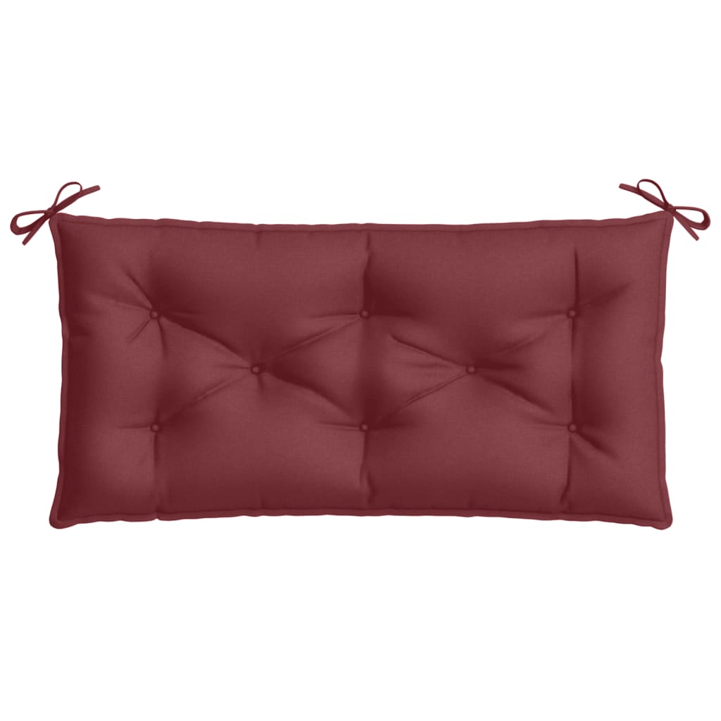Cuscini Panca Giardino 2pz Rosso Vino Mélange 100x50x7cm | homemem39