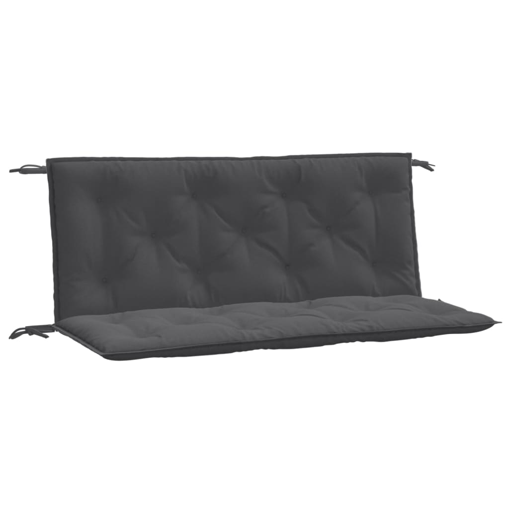Cuscini Panca Giardino 2pz Antracite Mélange 120x50x7cm Tessuto | homemem39