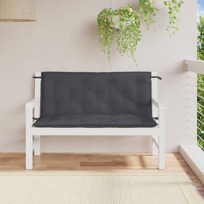 Cuscini Panca Giardino 2pz Antracite Mélange 120x50x7cm Tessuto | homemem39