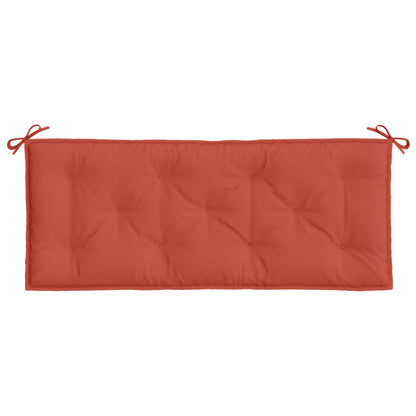 Cuscini Panca Giardino 2pz Rosso Mélange 120x50x7 cm Tessuto | homemem39
