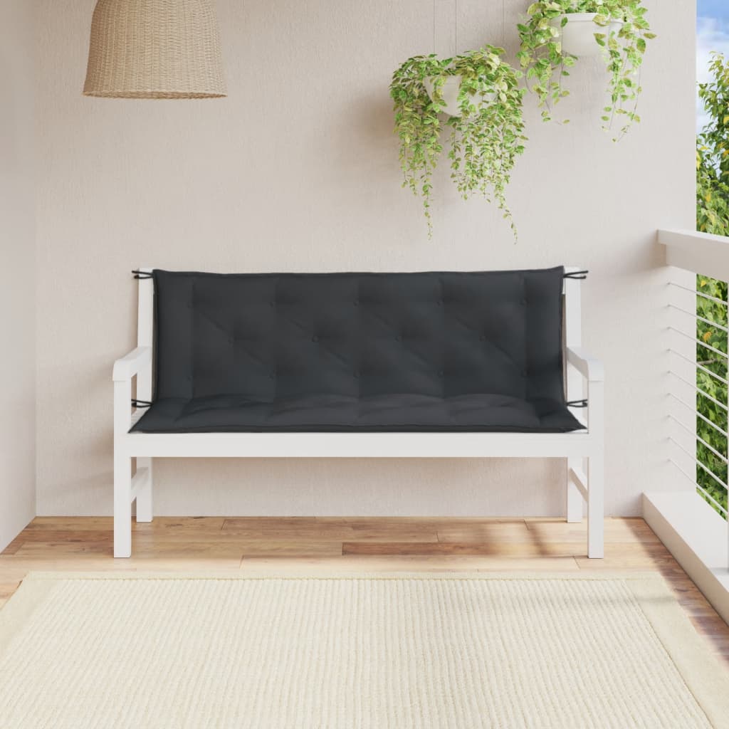Cuscini Panca Giardino 2pz Antracite Mélange 150x50x7cm Tessuto | homemem39