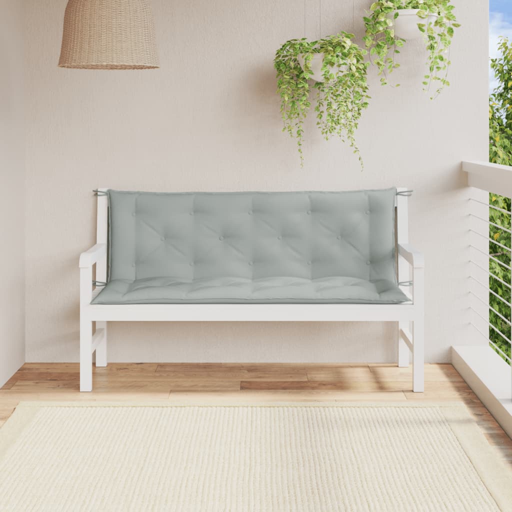 Cuscini Panca Giardino 2pz Grigio Chiaro Mélange 150x50x7 cm | homemem39