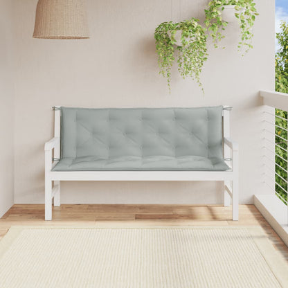 Cuscini Panca Giardino 2pz Grigio Chiaro Mélange 150x50x7 cm | homemem39