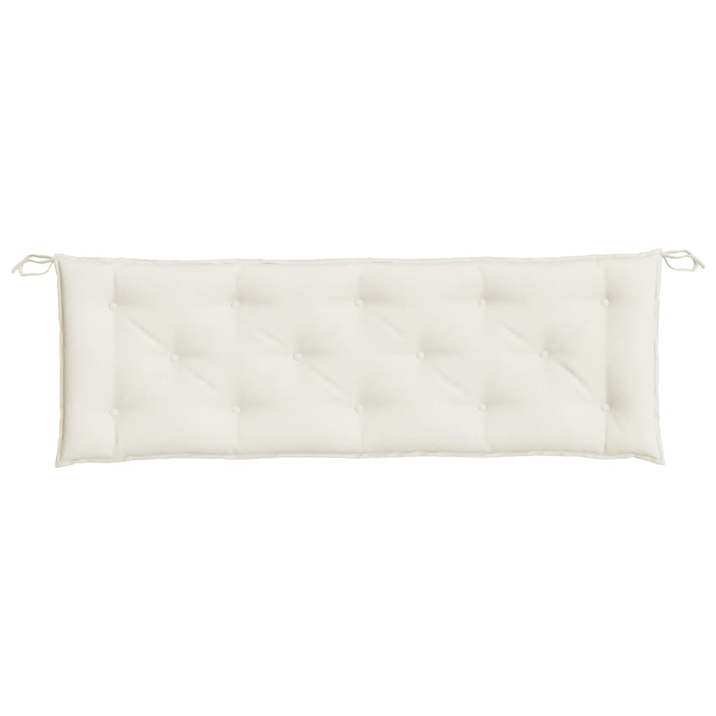 Cuscini Panca Giardino 2pz Crema Mélange 150x50x7 cm Tessuto | homemem39