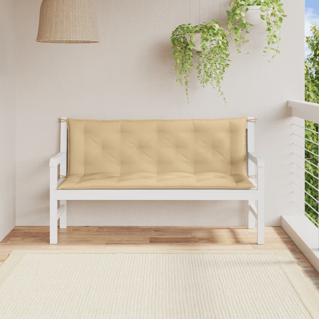 Cuscini Panca Giardino 2pz Beige Mélange 150x50x7 cm Tessuto | homemem39