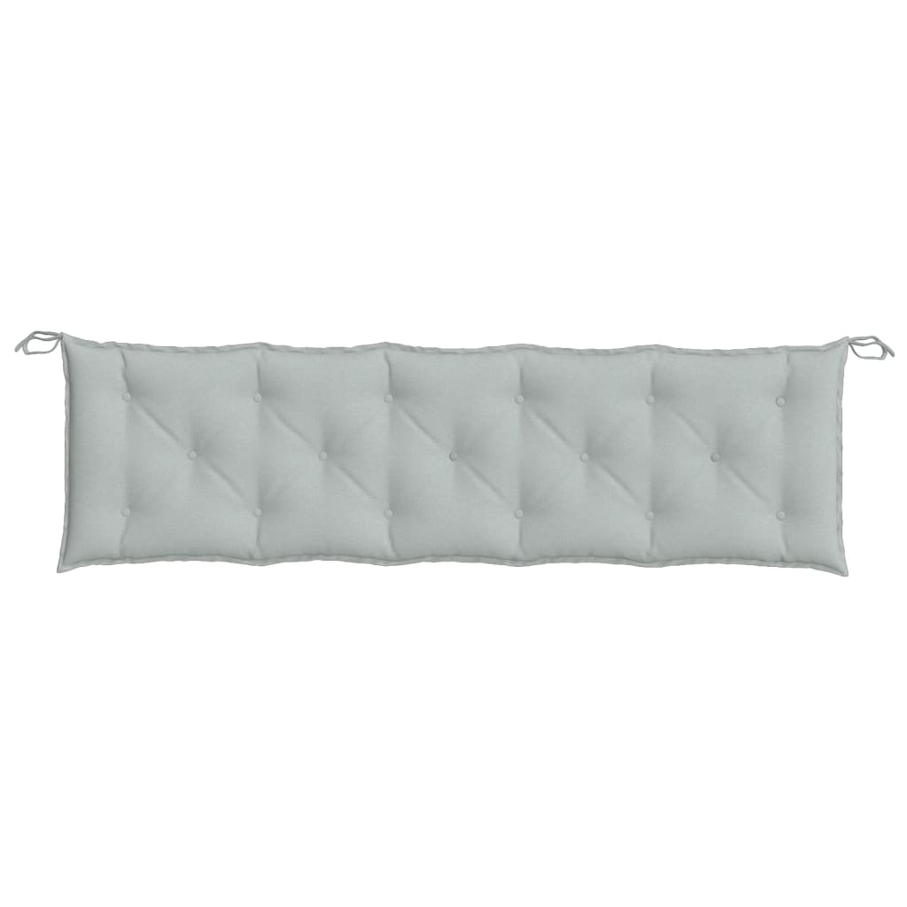 Cuscini Panca Giardino 2pz Grigio Chiaro Mélange 180x50x7 cm | homemem39
