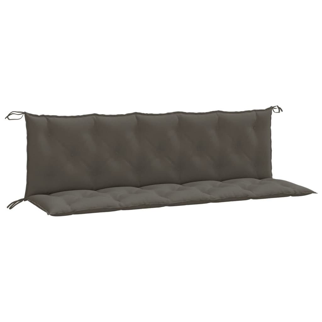 Cuscini Panca Giardino 2pz Grigio Scuro Mélange 180x50x7 cm | homemem39