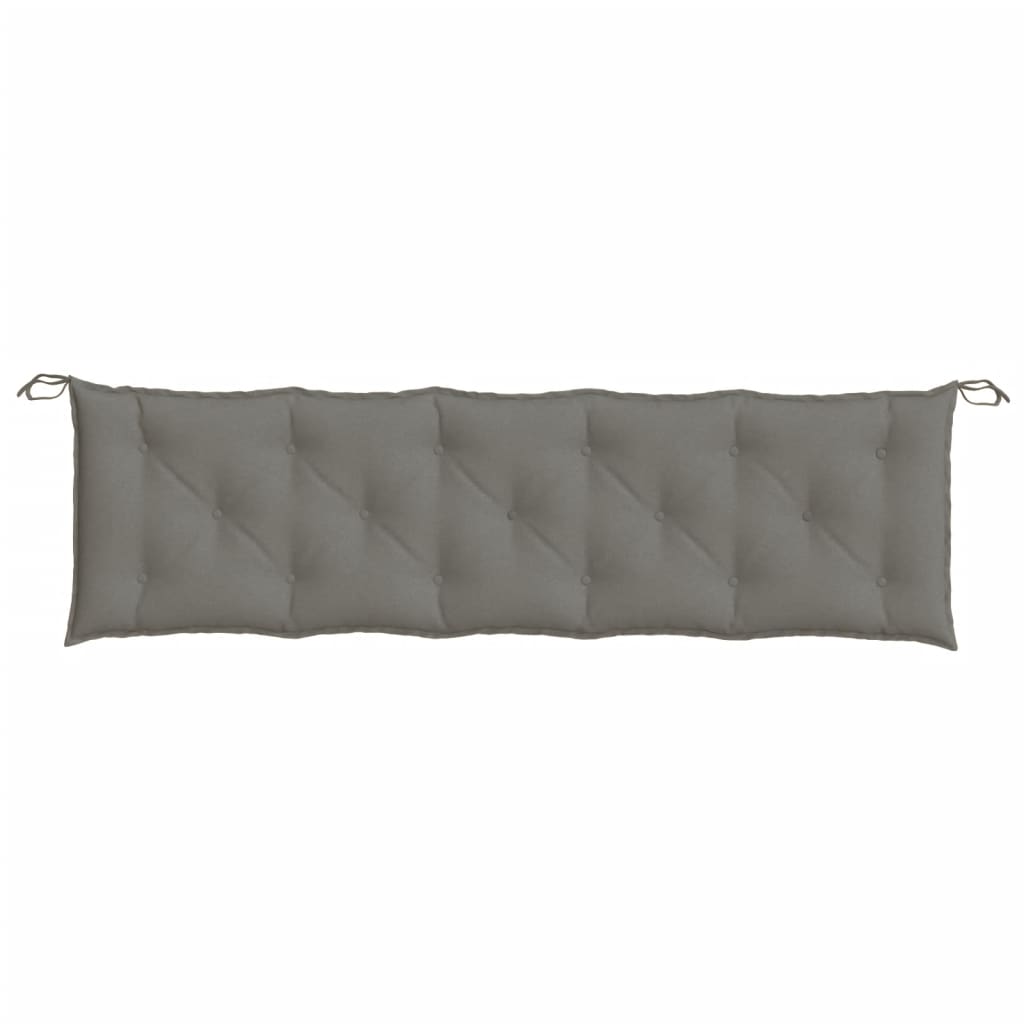 Cuscini Panca Giardino 2pz Grigio Scuro Mélange 180x50x7 cm | homemem39