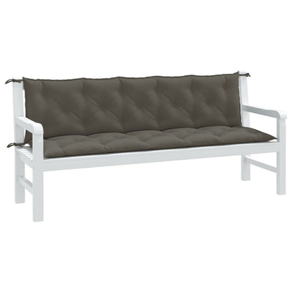 Cuscini Panca Giardino 2pz Grigio Scuro Mélange 180x50x7 cm | homemem39