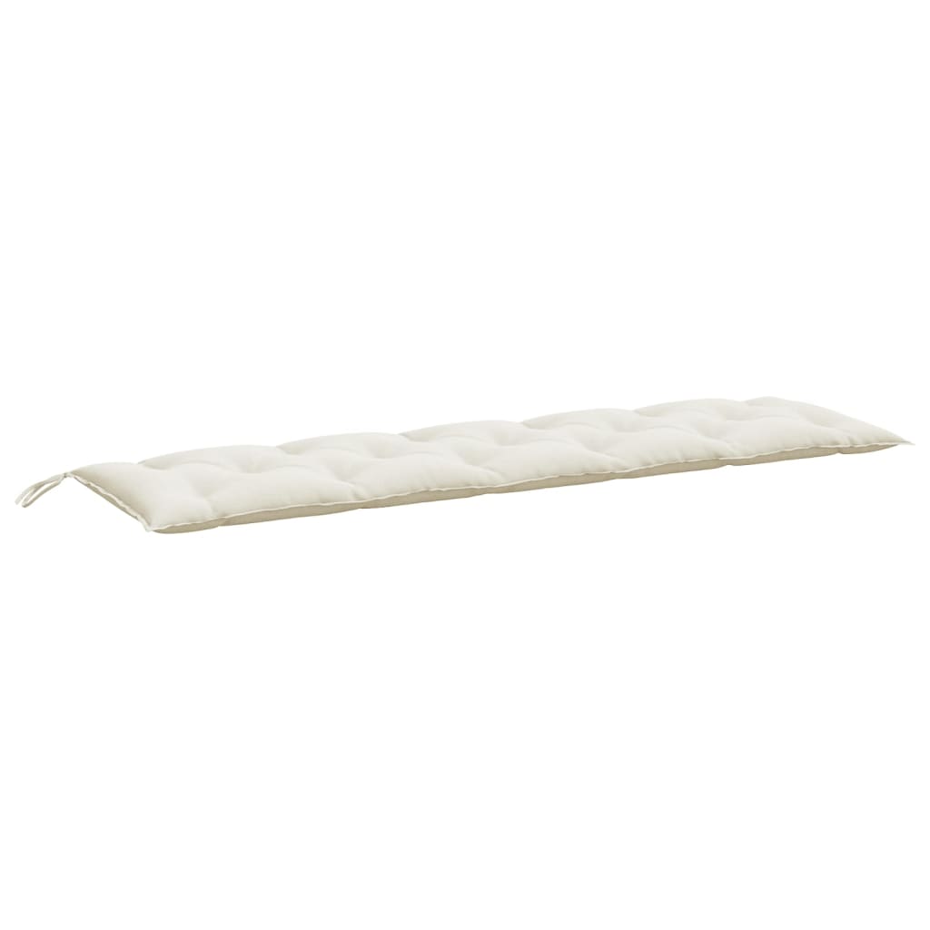 Cuscini Panca Giardino 2pz Crema Mélange 180x50x7 cm Tessuto | homemem39