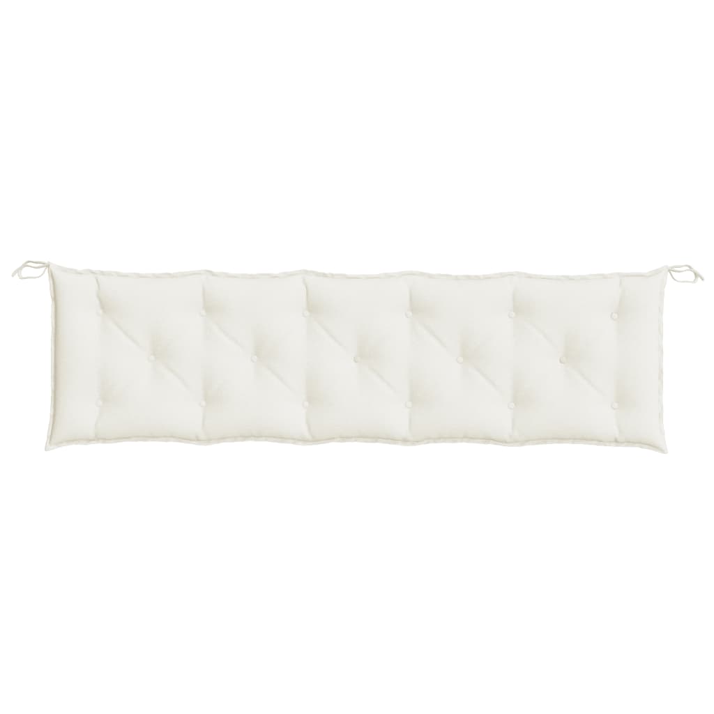Cuscini Panca Giardino 2pz Crema Mélange 180x50x7 cm Tessuto | homemem39