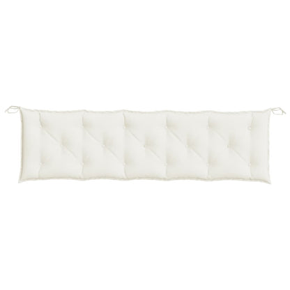Cuscini Panca Giardino 2pz Crema Mélange 180x50x7 cm Tessuto | homemem39