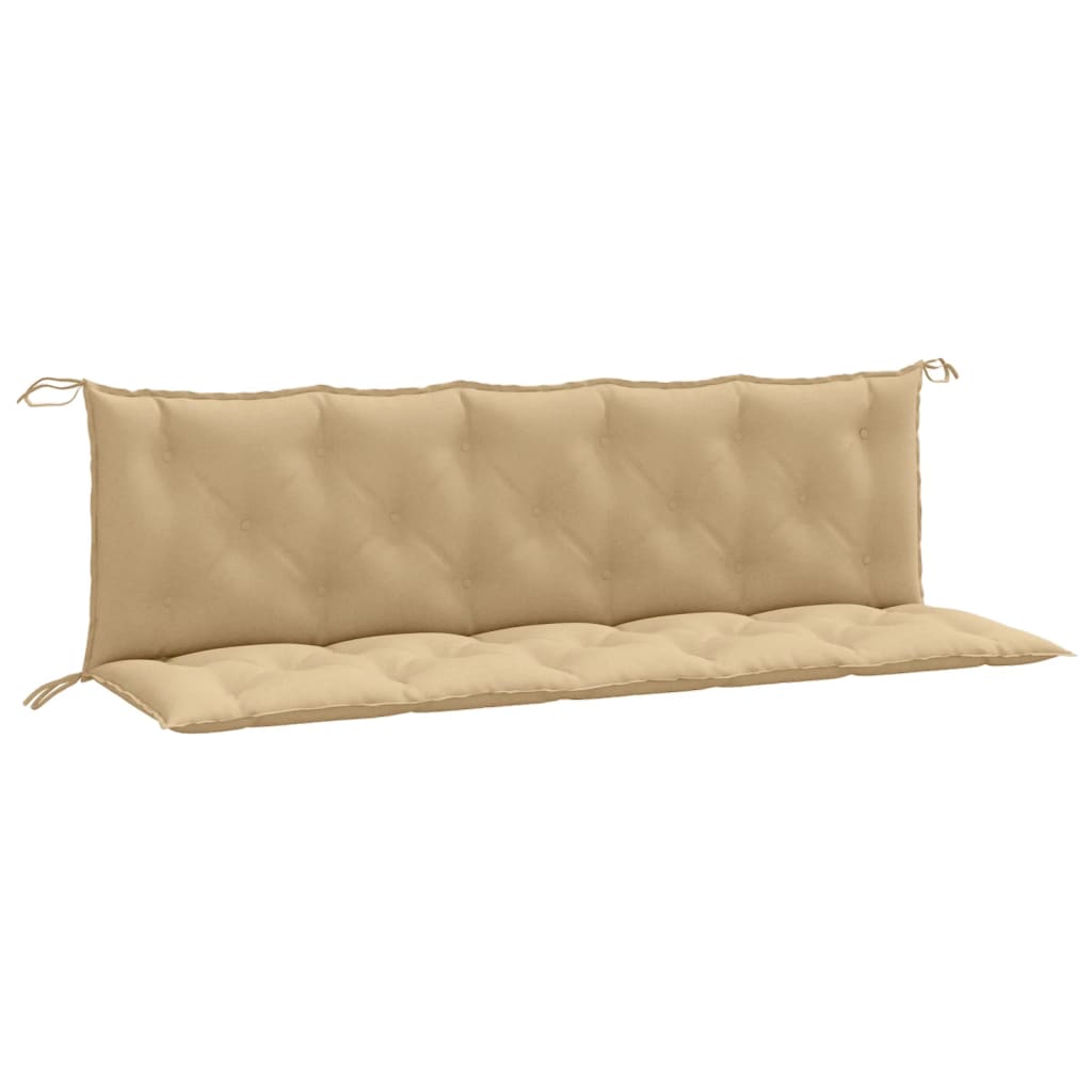 Cuscini Panca Giardino 2pz Beige Mélange 180x50x7 cm Tessuto | homemem39