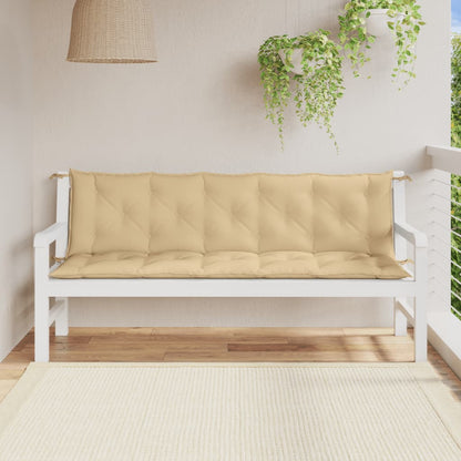 Cuscini Panca Giardino 2pz Beige Mélange 180x50x7 cm Tessuto | homemem39