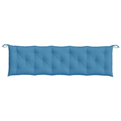 Cuscini Panca Giardino 2pz Blu Mélange 180x50x7 cm Tessuto | homemem39