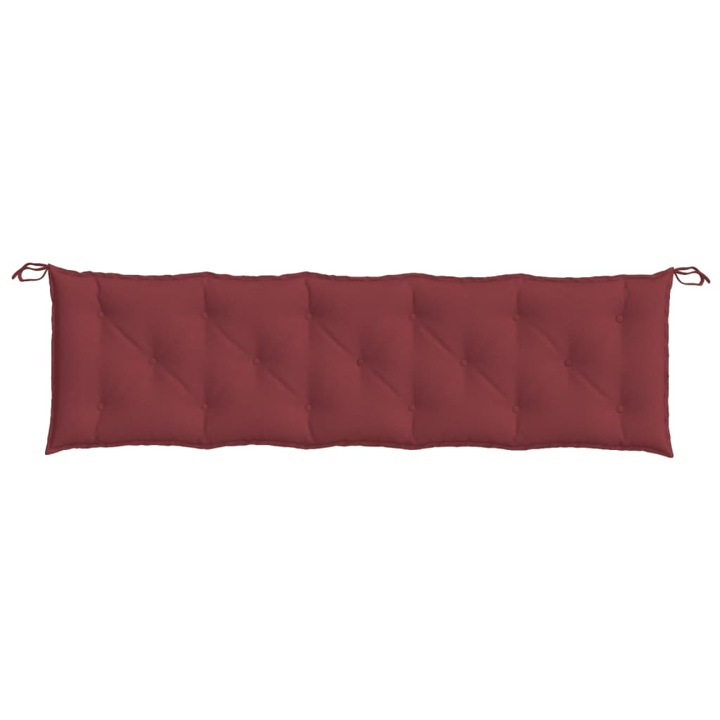 Cuscini Panca Giardino 2pz Rosso Vino Mélange 180x50x7 cm | homemem39
