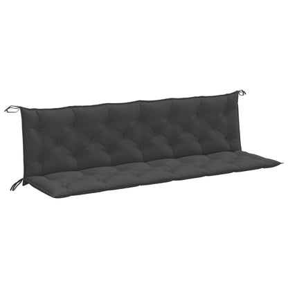 Cuscini Panca Giardino 2pz Antracite Mélange 200x50x7cm Tessuto | homemem39
