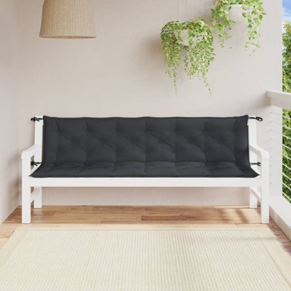 Cuscini Panca Giardino 2pz Antracite Mélange 200x50x7cm Tessuto | homemem39
