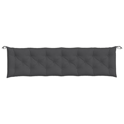 Cuscini Panca Giardino 2pz Antracite Mélange 200x50x7cm Tessuto | homemem39