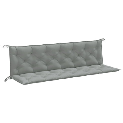 Cuscini Panca Giardino 2pz Grigio Chiaro Mélange 200x50x7 cm - homemem39