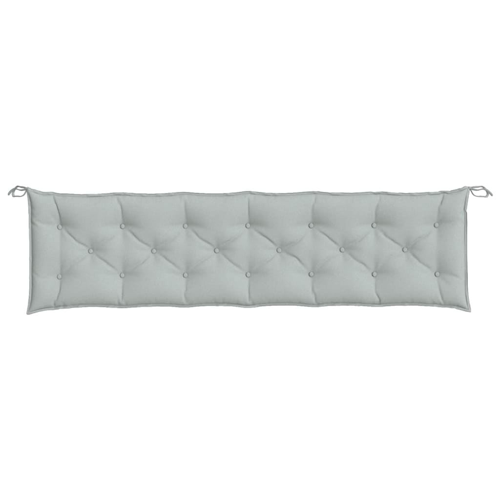 Cuscini Panca Giardino 2pz Grigio Chiaro Mélange 200x50x7 cm | homemem39