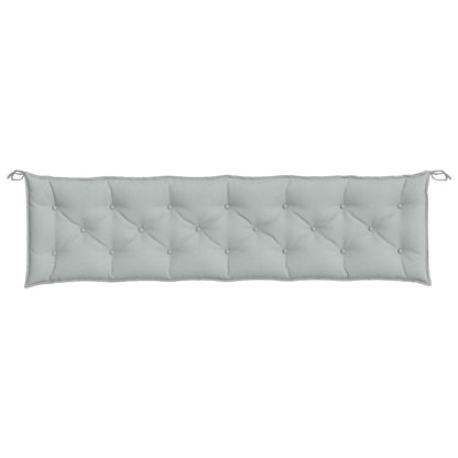 Cuscini Panca Giardino 2pz Grigio Chiaro Mélange 200x50x7 cm | homemem39
