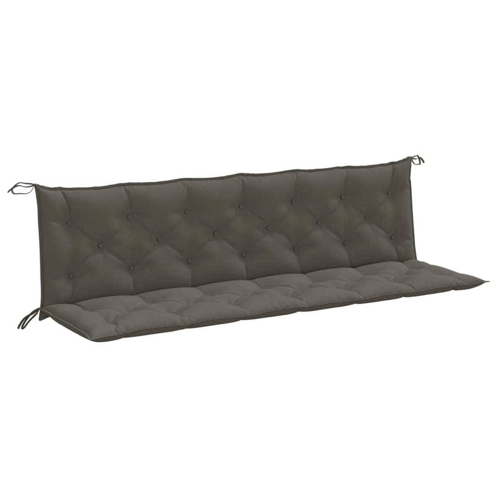 Cuscini Panca Giardino 2pz Grigio Scuro Mélange 200x50x7 cm | homemem39