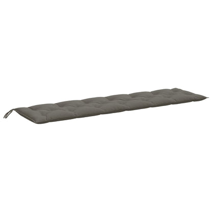 Cuscini Panca Giardino 2pz Grigio Scuro Mélange 200x50x7 cm | homemem39