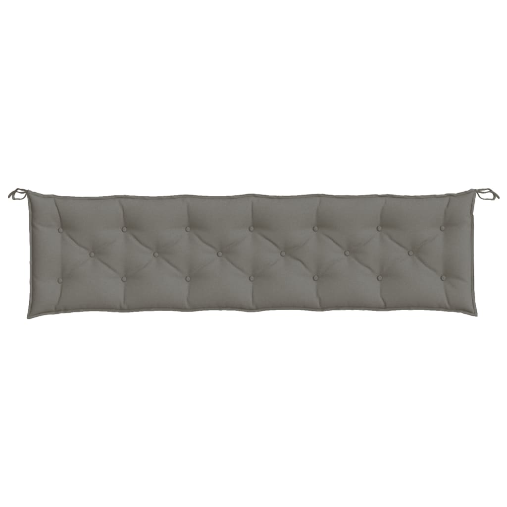 Cuscini Panca Giardino 2pz Grigio Scuro Mélange 200x50x7 cm | homemem39