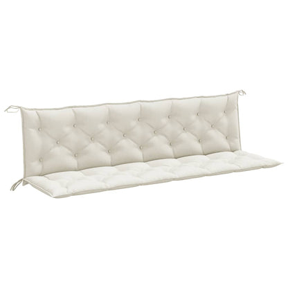Cuscini Panca Giardino 2pz Crema Mélange 200x50x7 cm Tessuto | homemem39