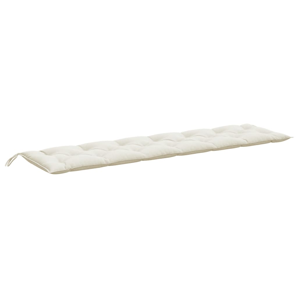 Cuscini Panca Giardino 2pz Crema Mélange 200x50x7 cm Tessuto | homemem39