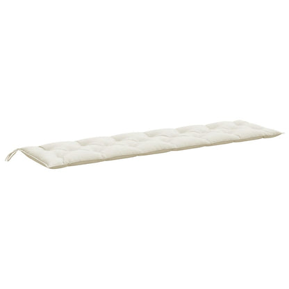 Cuscini Panca Giardino 2pz Crema Mélange 200x50x7 cm Tessuto | homemem39