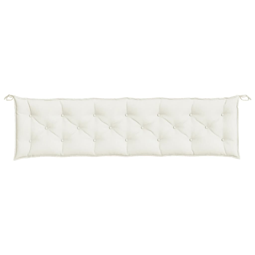 Cuscini Panca Giardino 2pz Crema Mélange 200x50x7 cm Tessuto | homemem39
