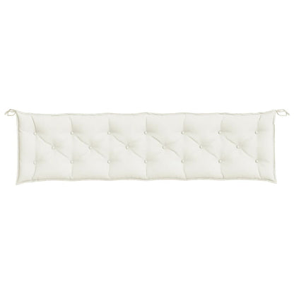 Cuscini Panca Giardino 2pz Crema Mélange 200x50x7 cm Tessuto | homemem39