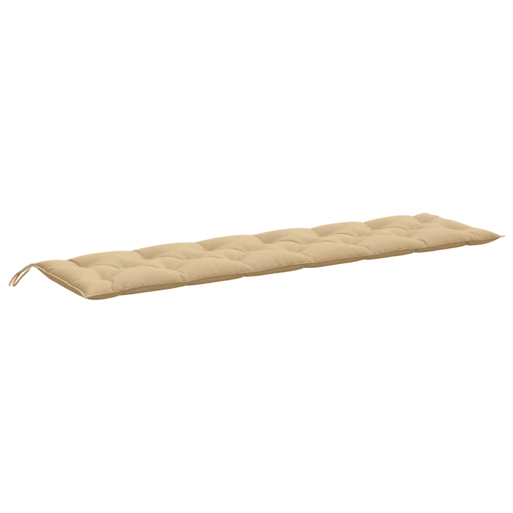 Cuscini Panca Giardino 2pz Beige Mélange 200x50x7 cm Tessuto | homemem39