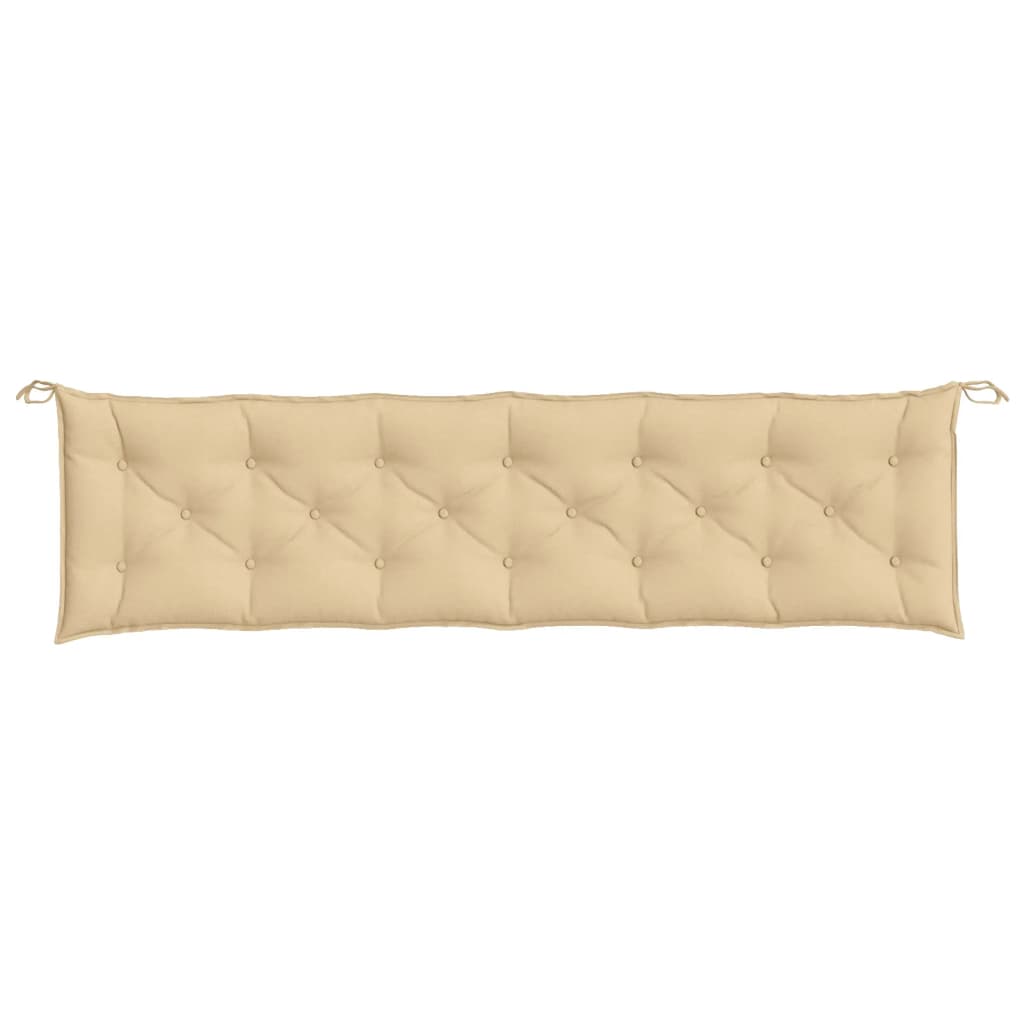 Cuscini Panca Giardino 2pz Beige Mélange 200x50x7 cm Tessuto | homemem39