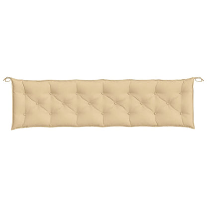 Cuscini Panca Giardino 2pz Beige Mélange 200x50x7 cm Tessuto | homemem39