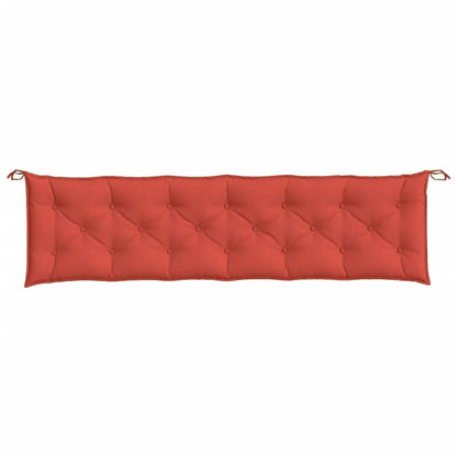 Cuscini Panca Giardino 2pz Rosso Mélange 200x50x7 cm Tessuto | homemem39