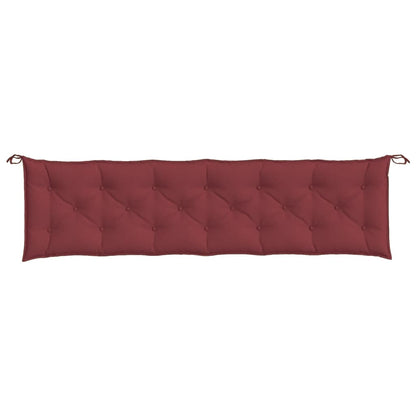 Cuscini Panca Giardino 2pz Rosso Vino Mélange 200x50x7 cm | homemem39