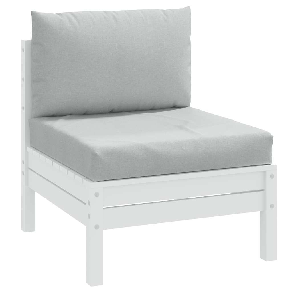 Cuscini per Pallet 2 pz Grigio Chiaro Mélange in Tessuto | homemem39
