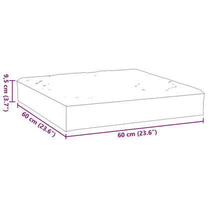 Cuscino per Pallet Beige Mélange 60x60x9,5 cm in Tessuto | homemem39