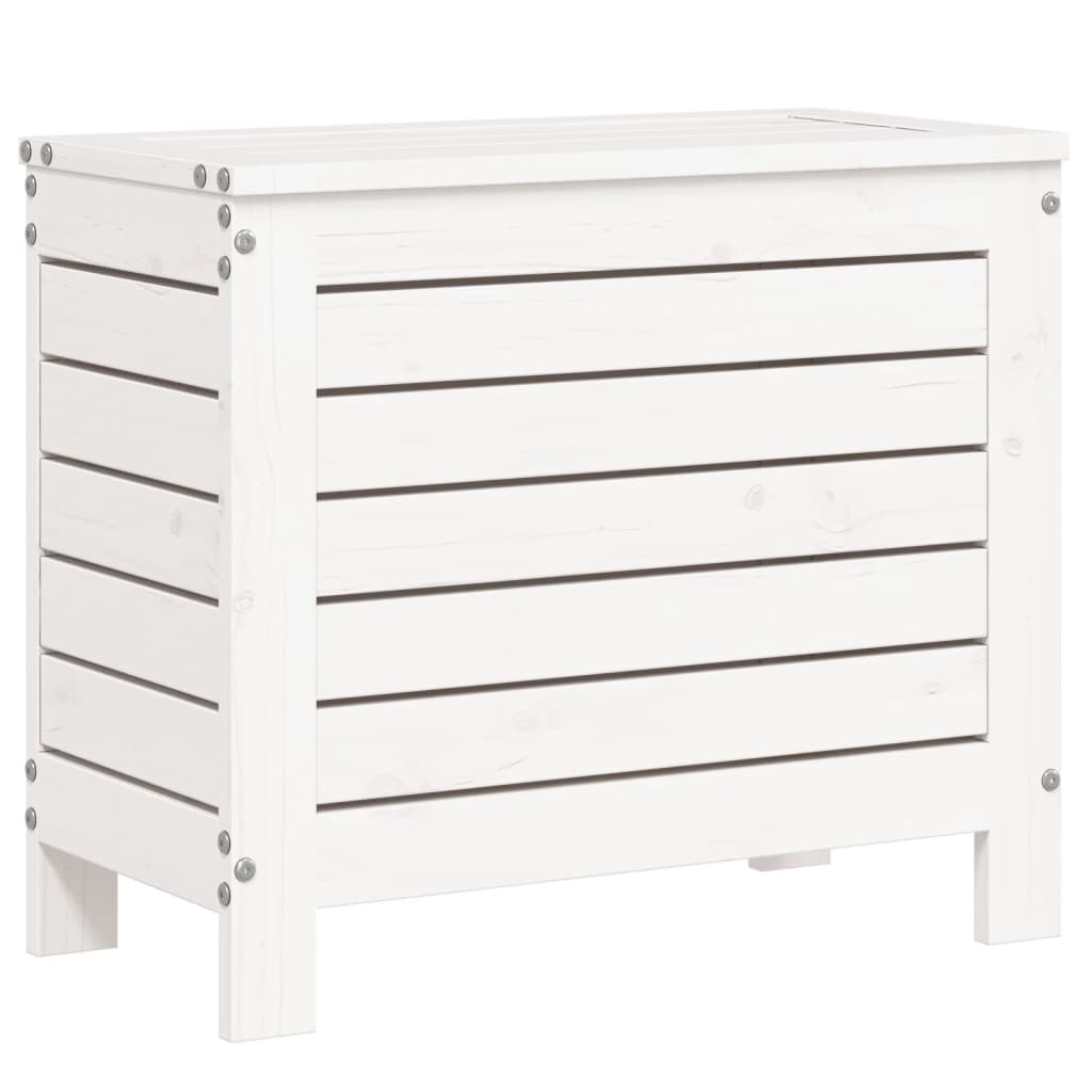 Poggiapiedi da Giardino Bianco 62x31,5x52cm Legno Massello Pino - homemem39