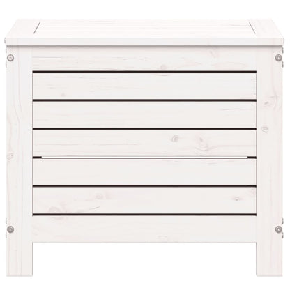 Poggiapiedi da Giardino Bianco 62x31,5x52cm Legno Massello Pino - homemem39